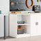 vidaXL - Garagekast - 60x51x85 - cm - massief - grenenhout - wit