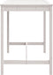 vidaXL Tuintafel 121x82,5x110 cm massief grenenhout wit