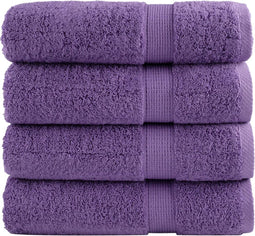 vidaXL - Badhanddoeken - SOLUND - 4 - st - 600 - g/m² - 70x140 - cm - paars