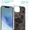 iMoshion Hoesje Geschikt voor iPhone 14 Hoesje Met Koord - iMoshion Design Hoesje met Koord - Zwart / Black Graphic