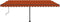 vidaXL - Luifel - vrijstaand - automatisch - 500x300 - cm - oranje - en - bruin