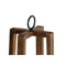 Kaarshouder Home ESPRIT Natuurlijk Kristal Mangohout 27 x 27 x 54 cm