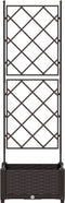 vidaXL - Tuinbak - met - Trellis - Bruin - 40x40x125,5 - cm