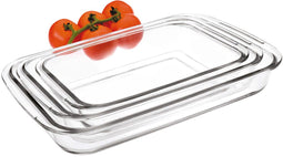 Ibili 85457 - Ovenschaal - 3 maten 1 L - Transparant (3 stuks)