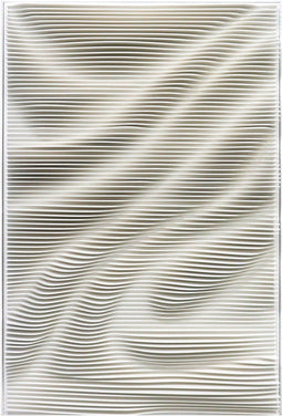 PTMD Aleishia White Rect Mdf Wallpanel Wavy Design