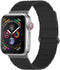 imoshion Magnetisch lederen bandje - Geschikt voor Apple Watch 1, 2, 3, 4, 5, 6, 7, 8, 9, 10 (42 mm), SE - 38/40/41 mm - Zwart - One Size