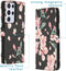 iMoshion Hoesje Geschikt voor Samsung Galaxy S21 Ultra Hoesje Met Pasjeshouder - iMoshion Design Softcase Bookcase - Meerkleurig / Blossom Watercolor Black