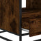 vidaXL - Salontafel - 100x50x45 - cm - bewerkt - hout - en - metaal - gerookt - eiken