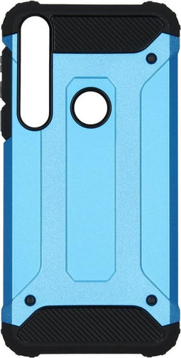 iMoshion Hoesje Geschikt voor Motorola One Macro Hoesje - iMoshion Rugged Xtreme Backcover - Lichtblauw
