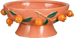 Mica Decorations Melika Decoratie Schaal - H16 x Ø39 cm - Keramiek - Roze