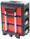DEFPRO gereedschapswagen - 3 stapelbare modules - Stalen bakken met antislipmatten - 63H x 50B x 30D cm