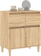 vidaXL - Dressoir - 60x35x70 - cm - bewerkt - hout - sonoma - eikenkleurig