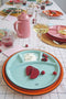 CABANAZ - bord, keramiek, FONDUE PLATE, blauw