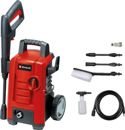 Einhell Elektrische Hogedrukreiniger TC-HP 130 - 1500 W - Max. 130 bar - 390 l/u - Incl. 5m hogedrukslang, pistool, lans, diverse sproeiers, borstel en schuimsproeier
