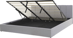 DREUX - Bed met opbergruimte - Lichtgrijs - 180 x 200 cm - Polyester