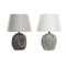 Bureaulamp DKD Home Decor Zwart Stof Polyester Groen Keramiek 220 V 50 W (24 x 24 x 34 cm) (2 Stuks)