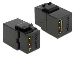 Delock 86366 - Keystone HDMI module - HDMI vrouwelijk - HDMI vrouwelijk - Zwart