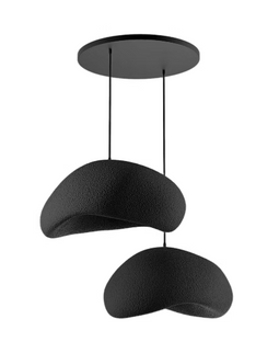 Wabi Loom Grainbeams - Plafondlamp - In hoogte verstelbaar - Zwart - 34 x 28 x 19 cm