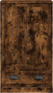 vidaXL - Hoge - kast - 60x35,5x103,5 - cm - bewerkt - hout - gerookt - eikenkleurig