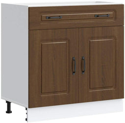 vidaXL - Keuken - onderkast - Kalmar - bewerkt - hout - bruin - eikenkleur