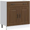 vidaXL - Keuken - onderkast - Kalmar - bewerkt - hout - bruin - eikenkleur
