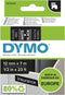 Dymo D1 - Printerlabels - Wit op zwart - 12mm x 7m