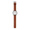 Skagen Signatur SKW6374 - Herenhorloge - 40 mm - Goudkleurig met bruine lederen band