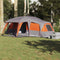 vidaXL - Familietent - met - verandakoepel - 9persoons - waterdicht - grijs - oranje