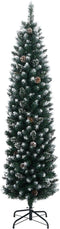 vidaXL - Kunstkerstboom - smal - met - 300 - LED's - 180 - cm