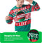Grappige Kersttrui Heren Groen One Size met Pailletten