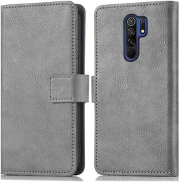 iMoshion Hoesje Geschikt voor Xiaomi Redmi 9 Hoesje Met Pasjeshouder - iMoshion Luxe Bookcase - Grijs