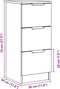 vidaXL - Dressoir - 30x30x70 - cm - bewerkt - hout - artisanaal - eikenkleur