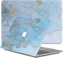 Lunso Geschikt voor MacBook Air 13 inch (2010-2017) cover hoes - case - Marble Ariel