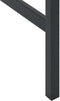 vidaXL - Bartafel - 100x100x110 - cm - gepoedercoat - staal - zwart
