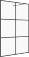 vidaXL - Inloopdouchewand - 140x195 - cm - ESG-glas - transparant - en - zwart