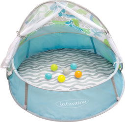 Infantino Grow With Me - 3-in-1 Speelkleed/Ballenbak - UV-bescherming UPF50 - Multicolor (6 ballen)