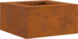 vidaXL - Vuurkorf - Vierkant - 60x60x30 - cm - Verweerd - Staal