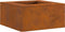 vidaXL - Vuurkorf - Vierkant - 60x60x30 - cm - Verweerd - Staal