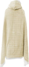 Linnick Flanel Fleece Deken + Hoodie met Capuchon Croco - ivory - 140x200cm - 130x180cm - Plaid