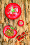Zak!Designs Kitchen & Garden Tomaat Dipschaaltje Incl. Deksel - Melamine - Ø 8,5 cm - Geel