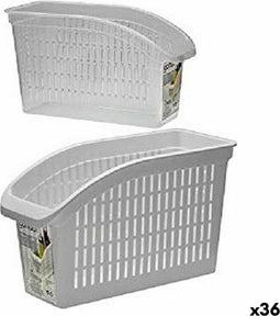 Mand Wit Plastic 3,5 L (13 x 17 x 29,2 cm) (36 Stuks)