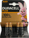 Duracell Plus 100 - Alkalinebatterijen AAA - Tot 100% extra levensduur (4 stuks)