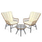 Coast Bistroset 3-Delig - Gehard Glazen Tafel - Weerbestendig - Bruin/Beige