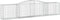 vidaXL - Schanskorven - 4 - st - gewelfd - 400x50x80/100 - cm - gegalvaniseerd - ijzer