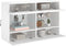 vidaXL - Tv-wandmeubel - met - LED-verlichting - 98,5x30x60,5 - cm - wit