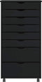 vidaXL - Ladekast - MOSS - verrijdbaar - massief - grenenhout - zwart