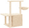 vidaXL - Kattenmeubel - met - sisal - krabpalen - 83 - cm - donkergrijs