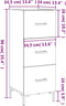 vidaXL - Dressoir - 34,5x34x90 - cm - bewerkt - hout - grijs - sonoma - eikenkleurig