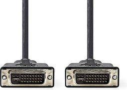 Nedis DVI-Kabel - DVI-I 24+5-Pin Male - DVI-I 24+5-Pin Male - 2560x1600 - Vernikkeld - 2.00 m - Recht - PVC - Zwart - Label