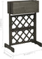 vidaXL - Latwerkplantenbak - 45x30x74 - cm - massief - vurenhout - grijs